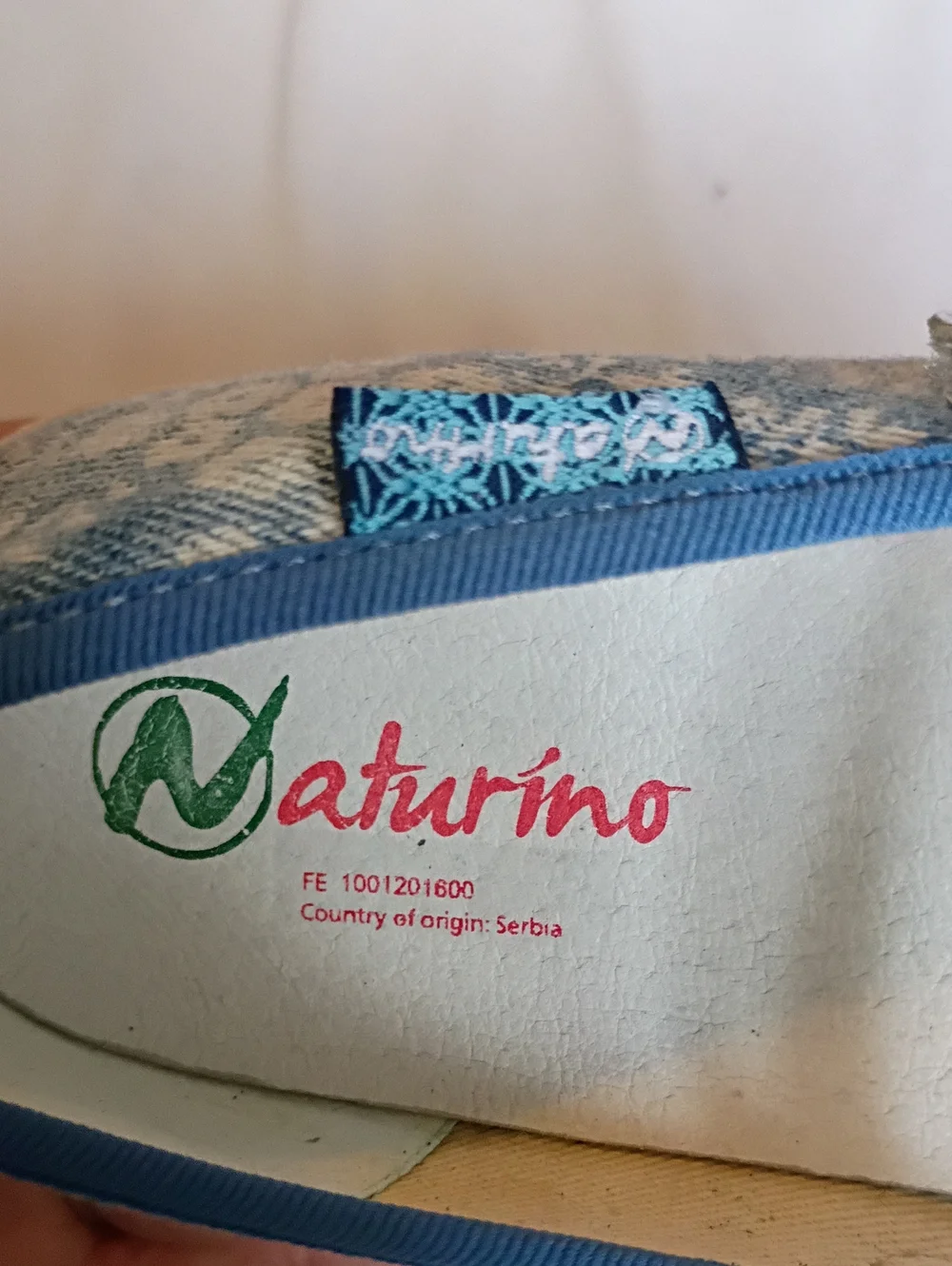 Naturino Girls Blue Denim Mary Jane Shoes EU 33